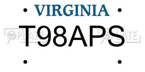 T98APS Virginia License Plate