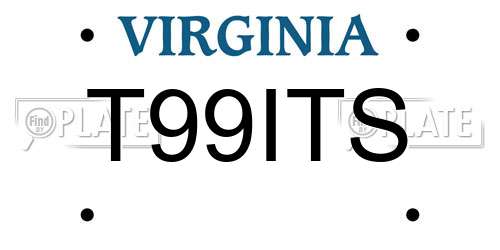 T99ITS Virginia License Plate