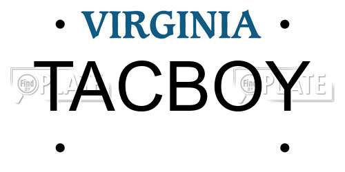 TACBOY Virginia License Plate