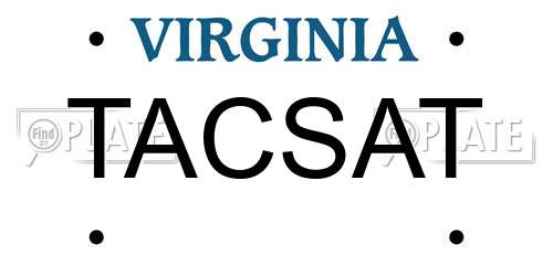 TACSAT Virginia License Plate