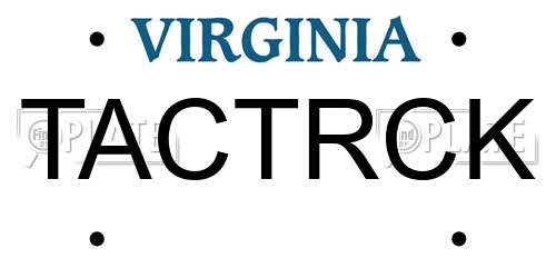 TACTRCK Virginia License Plate