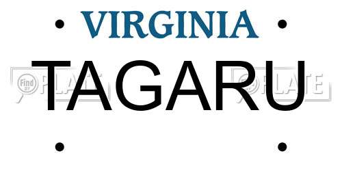 TAGARU Virginia License Plate