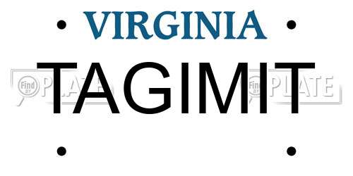 TAGIMIT Virginia License Plate