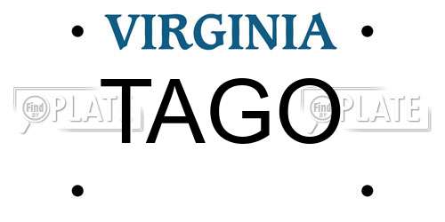 TAGO Virginia License Plate