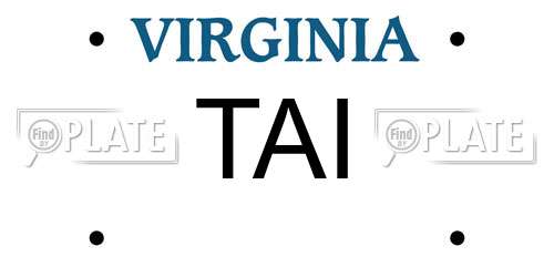 TAI Virginia License Plate