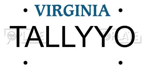 TALLYYO Virginia License Plate