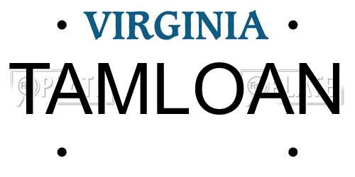 TAMLOAN Virginia License Plate