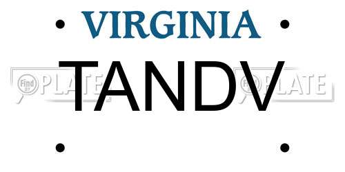 TANDV Virginia License Plate