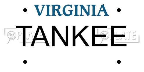 TANKEE Virginia License Plate
