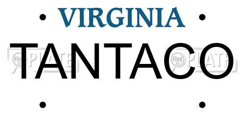 TANTACO Virginia License Plate