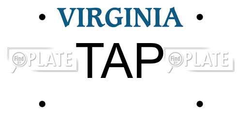 TAP Virginia License Plate