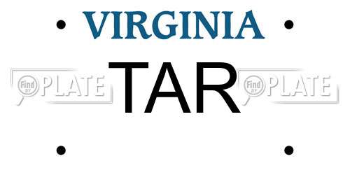 TAR Virginia License Plate