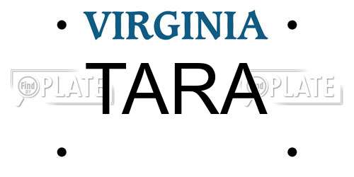 TARA Virginia License Plate