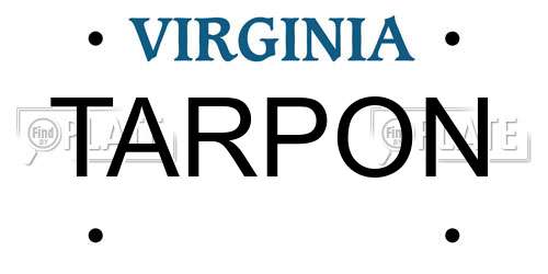 TARPON Virginia License Plate