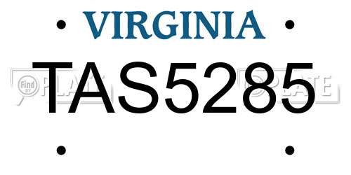 TAS5285 Virginia License Plate