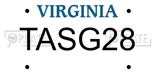 TASG28 Virginia License Plate
