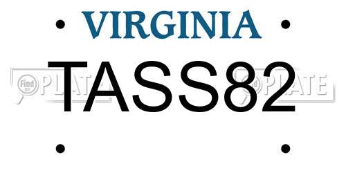 TASS82 Virginia License Plate