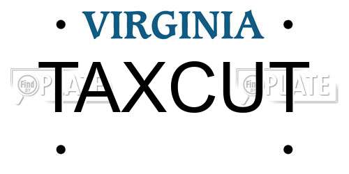TAXCUT Virginia License Plate