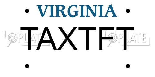 TAXTFT Virginia License Plate