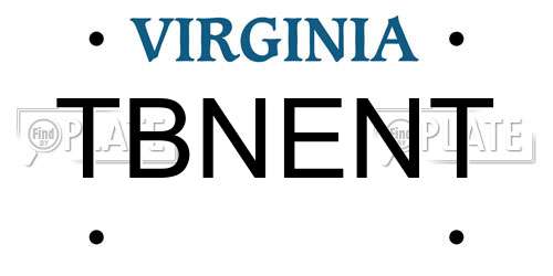 TBNENT Virginia License Plate