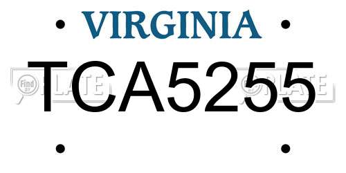 TCA5255 Virginia License Plate