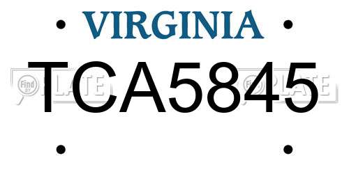 TCA5845 Virginia License Plate