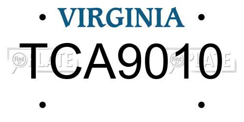 TCA9010 Virginia License Plate