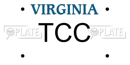 TCC Virginia License Plate
