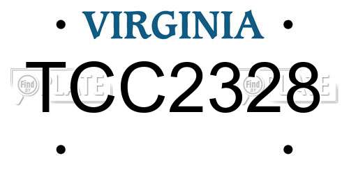 TCC2328 Virginia License Plate