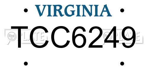 TCC6249 Virginia License Plate