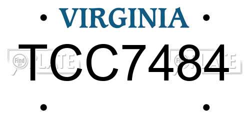 TCC7484 Virginia License Plate