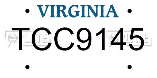TCC9145 Virginia License Plate