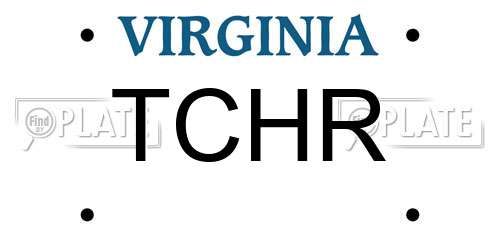 TCHR Virginia License Plate