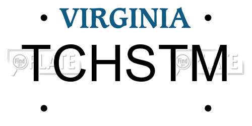 TCHSTM Virginia License Plate