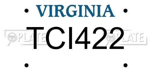 TCI422 Virginia License Plate