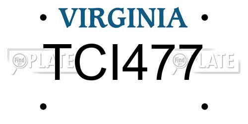 TCI477 Virginia License Plate