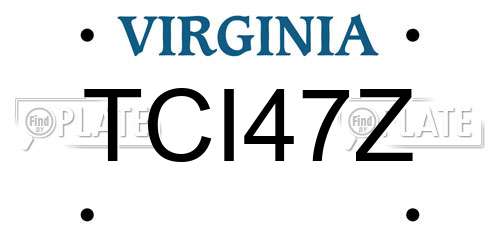 TCI47Z Virginia License Plate
