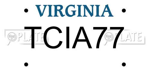 TCIA77 Virginia License Plate
