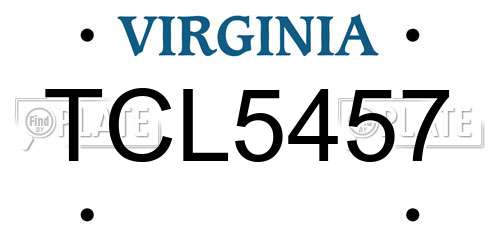 TCL5457 Virginia License Plate