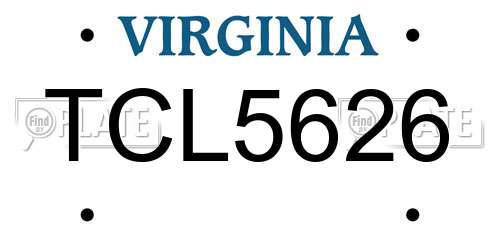 TCL5626 Virginia License Plate