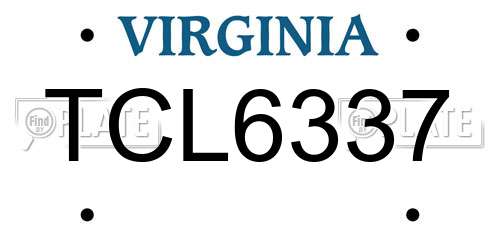 TCL6337 Virginia License Plate
