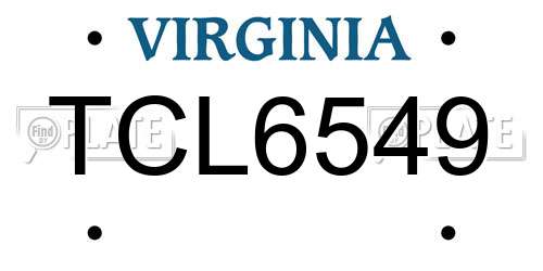 TCL6549 Virginia License Plate