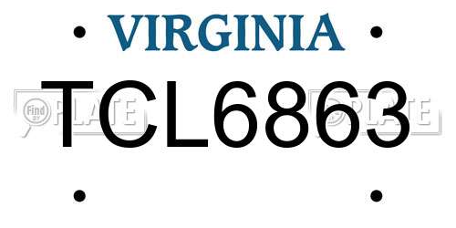 TCL6863 Virginia License Plate