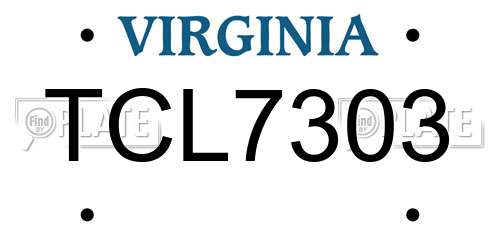 TCL7303 Virginia License Plate