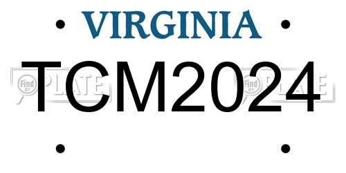TCM2024 Virginia License Plate