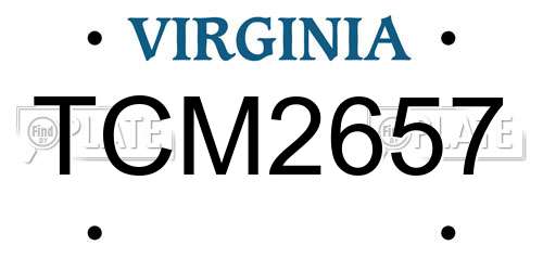 TCM2657 Virginia License Plate