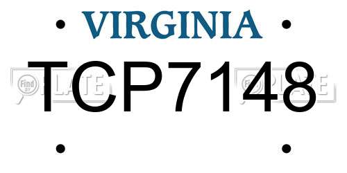 TCP7148 Virginia License Plate