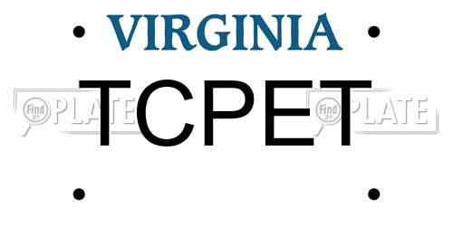 TCPET Virginia License Plate