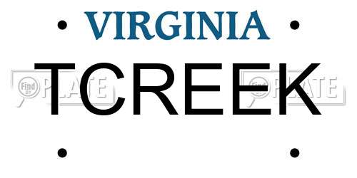 TCREEK Virginia License Plate