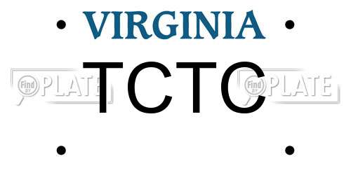 TCTC Virginia License Plate